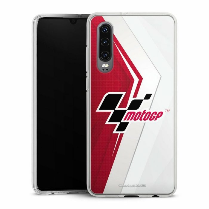 DeinDesign Handyhülle MotoGP Logo Motorsport Logo Grey and Red Huawei P30 Silikon Hülle Bumper Case Handy Schutzhülle