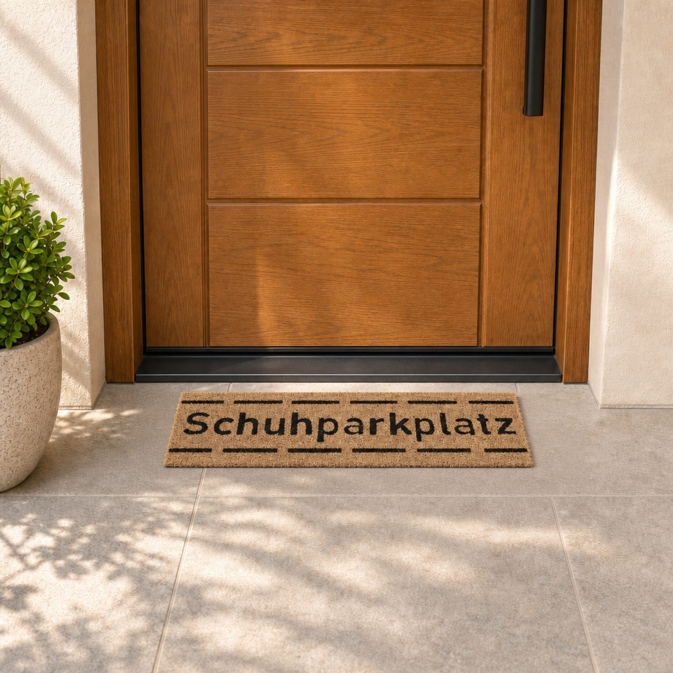 relaxdays Fußmatte Kokos Fußmatte Schuhparkplatz schmal, Rechteckig, Höhe: 15 mm – Bild 2 von 5