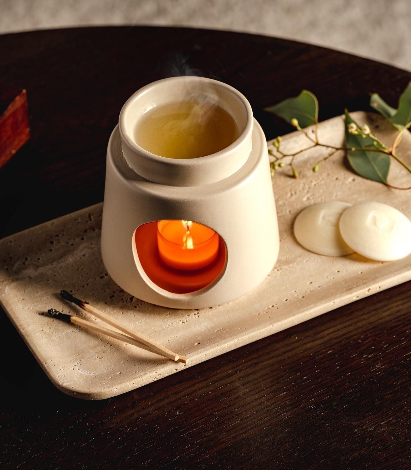 LEONARDO Duftlampe SILENZIO, H 11,3 cm, Keramik, Beige, (1 St), für Teelichter geeignet, ideal für Duftöle und Duftwachs
