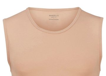 MARVELIS T-Shirt T-Shirt Doppelpack - Body Fit - Tanktop/Rundhals - Haut (2-tlg) Ideal zum Unterziehen