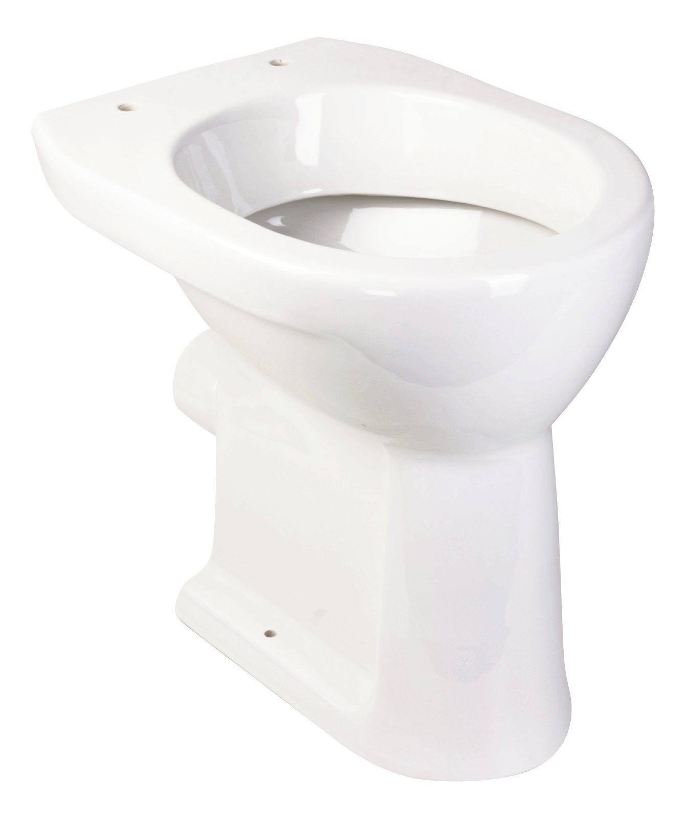 aquaSu Flachspül-WC, Bodenstehend, Abgang Waagerecht, Erhöhtes Stand WC +6 cm, Weiß, Flachspüler Abgang waagerecht, 025829