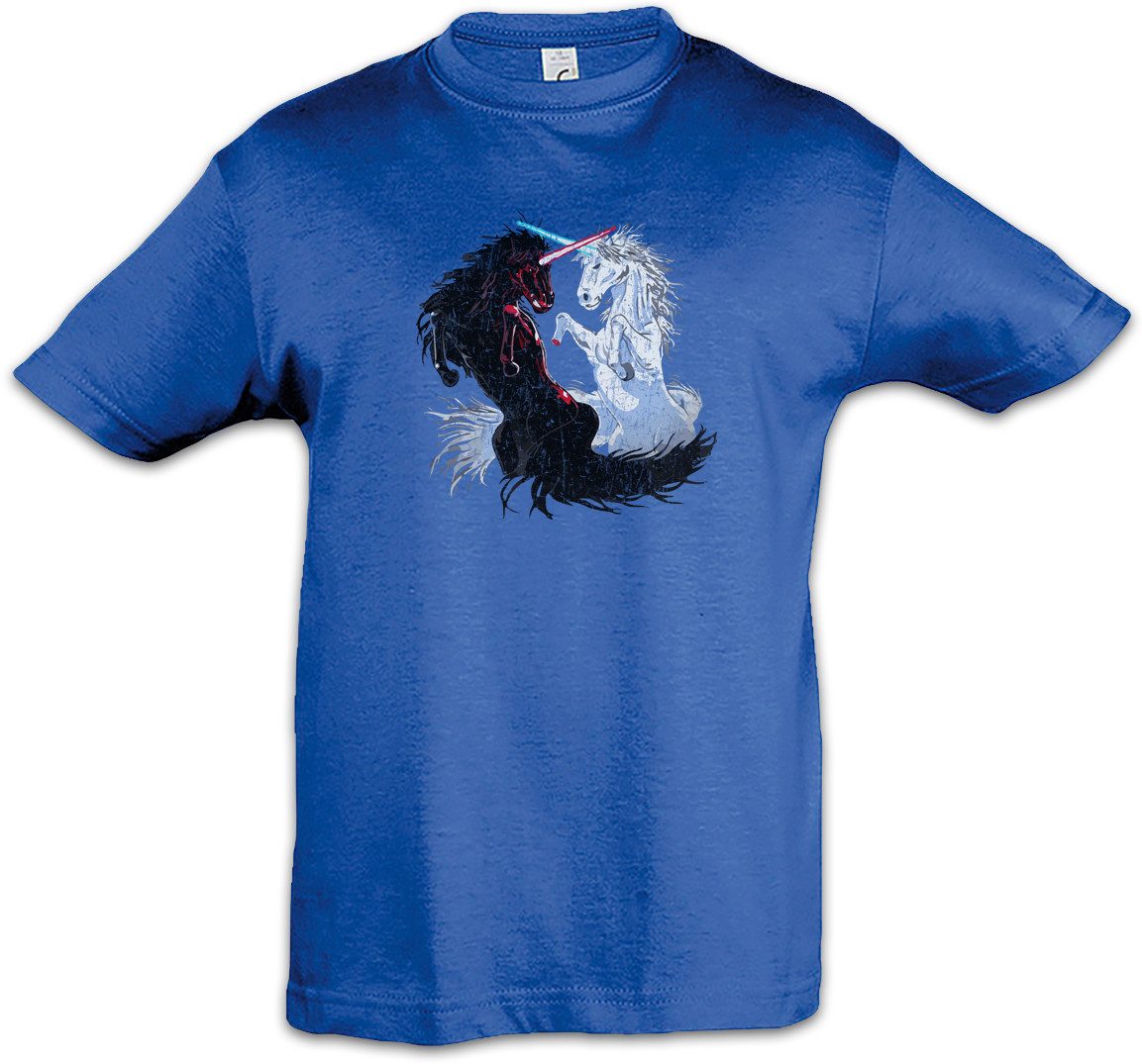 Print-Shirt Unicorn Wars Kinder T-Shirt Einhorn Regenbogen Star Good Rainbow Evil