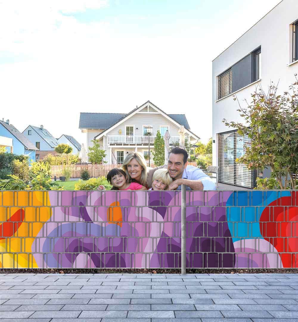 MyMaxxi Sichtschutzstreifen Sichtschutzstreifen Blumen Zeichnung Sichtschutz Garten Zaun, (Blumen Zeichnung)