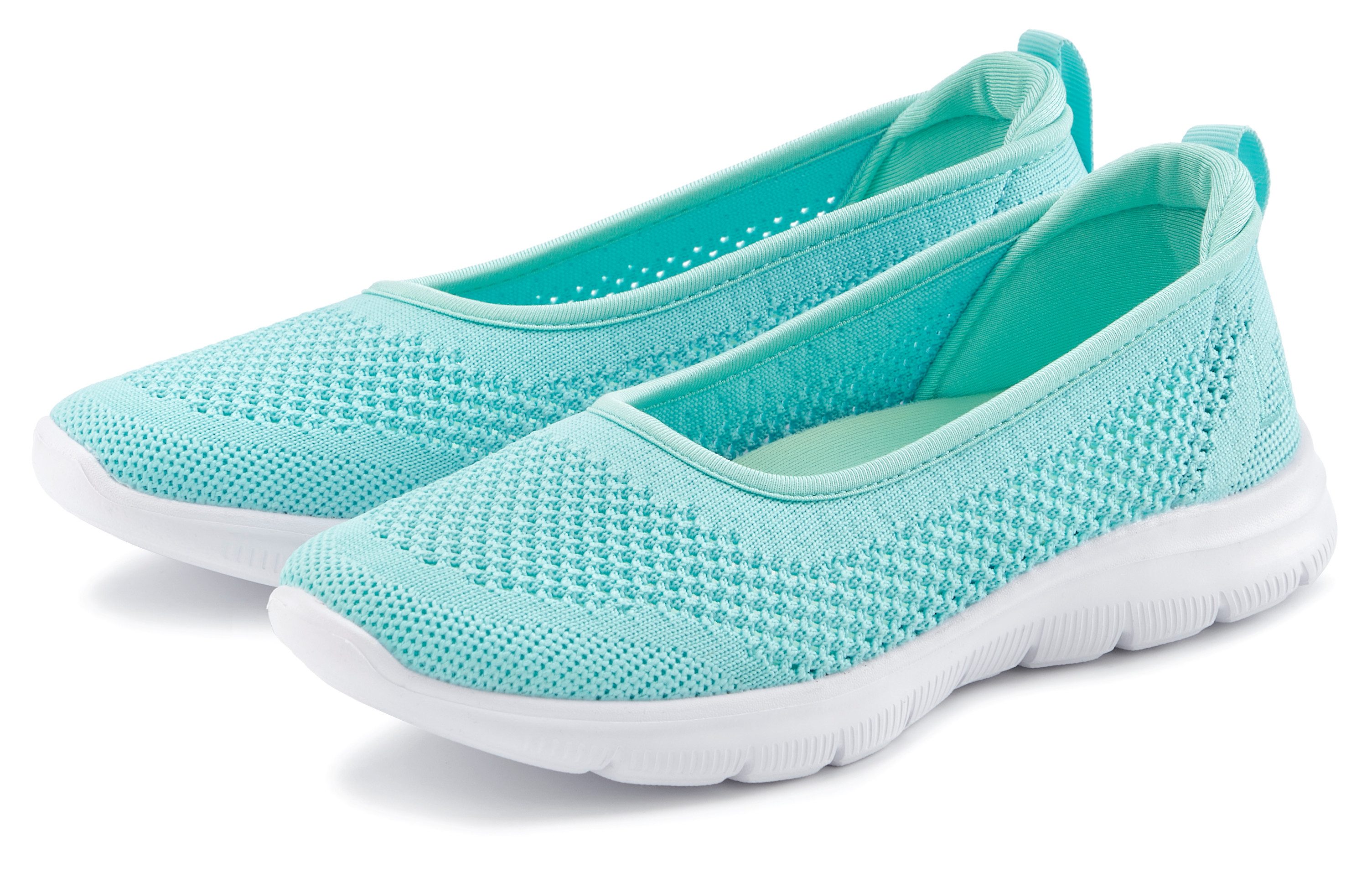 LASCANA Sneaker Ballerinas ultraleichter Slipper, Slip-On-Sneaker, Freizeitschuh VEGAN