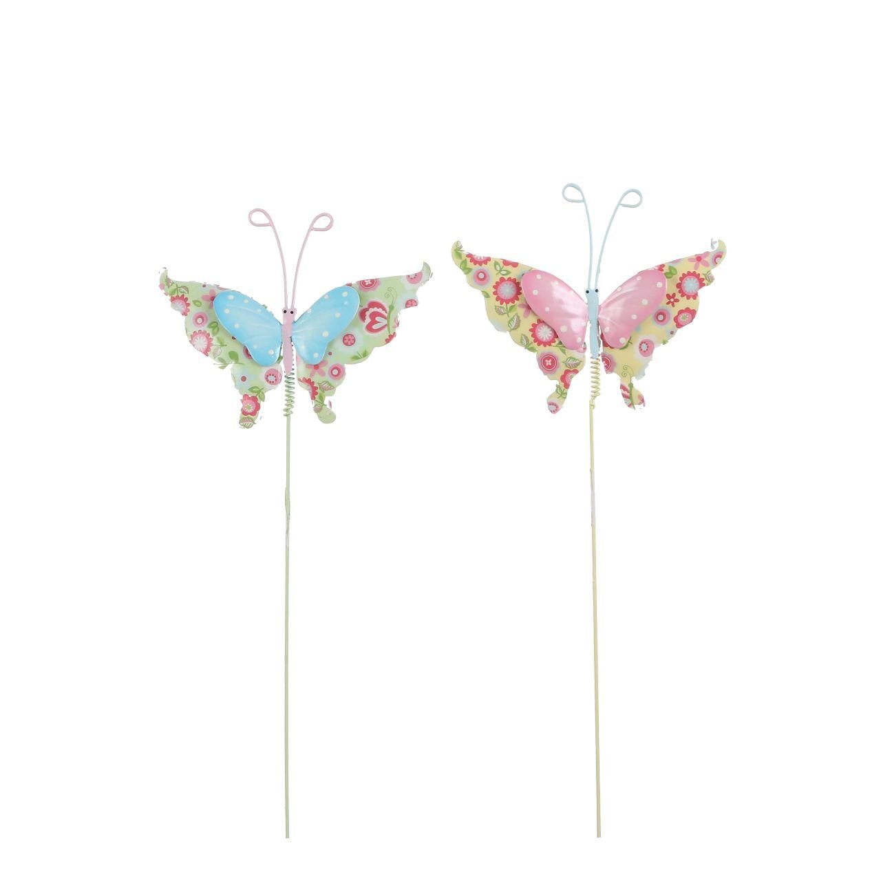 Mica Decorations Dekofigur Mica Gartenstecker Schmetterling rosa oder blau 12
