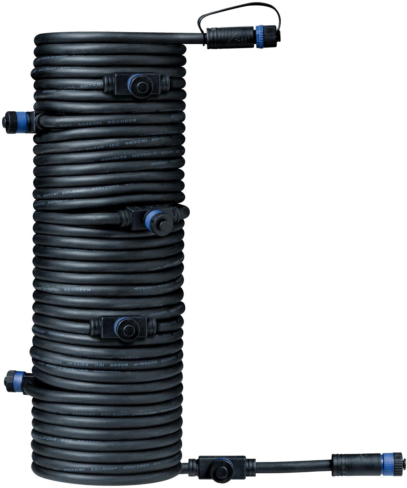 Paulmann Outdoor Plug&Shine 15m IP68 Lampen-Verbindungskabel, (1500 cm), 1 in - 7 out