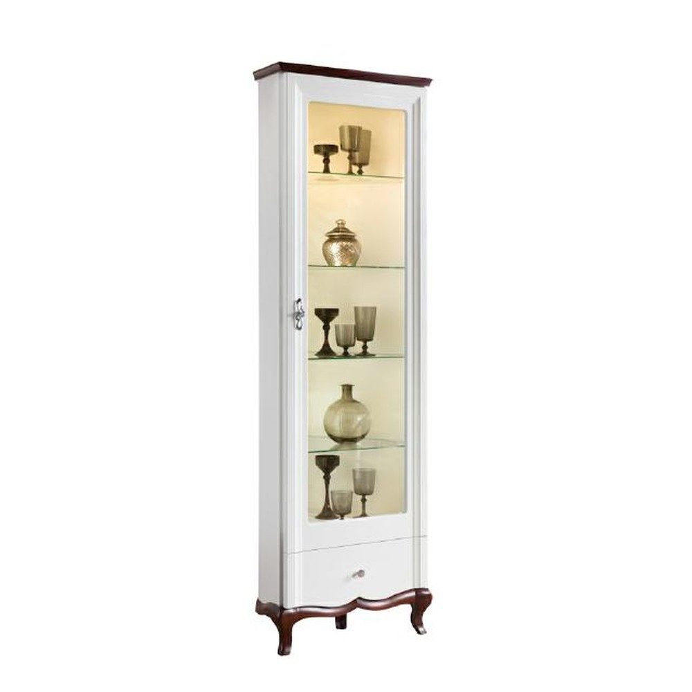 JVmoebel Eckvitrine Klassische Vitrinen aus echtem Massivholz Handarbeit MIWN Made in Europa
