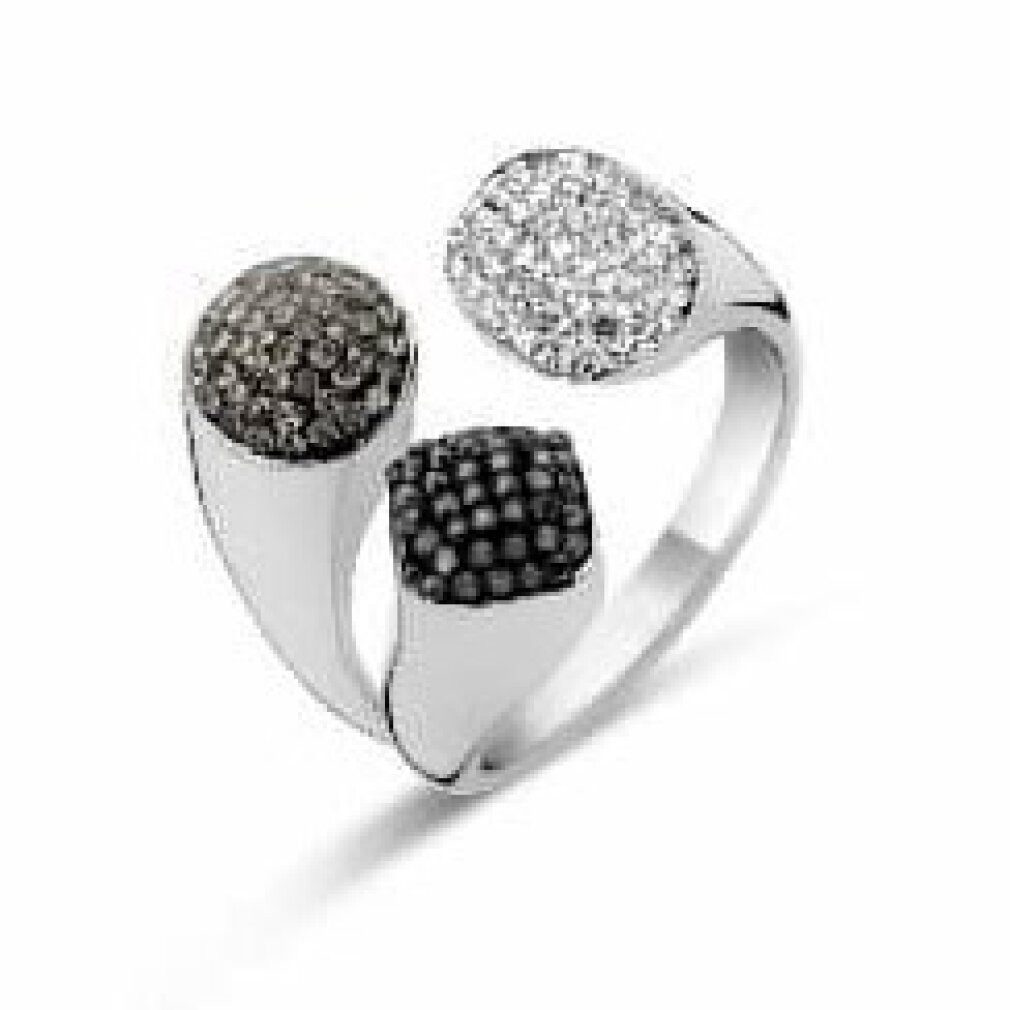 Javoli.com Fingerring Victoria Silberfarbener Ring mit bunten Steinen