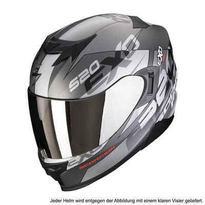 Scorpion Exo Motorradhelm 520 Evo Air Cover silber-rot matt, Notentriegelung