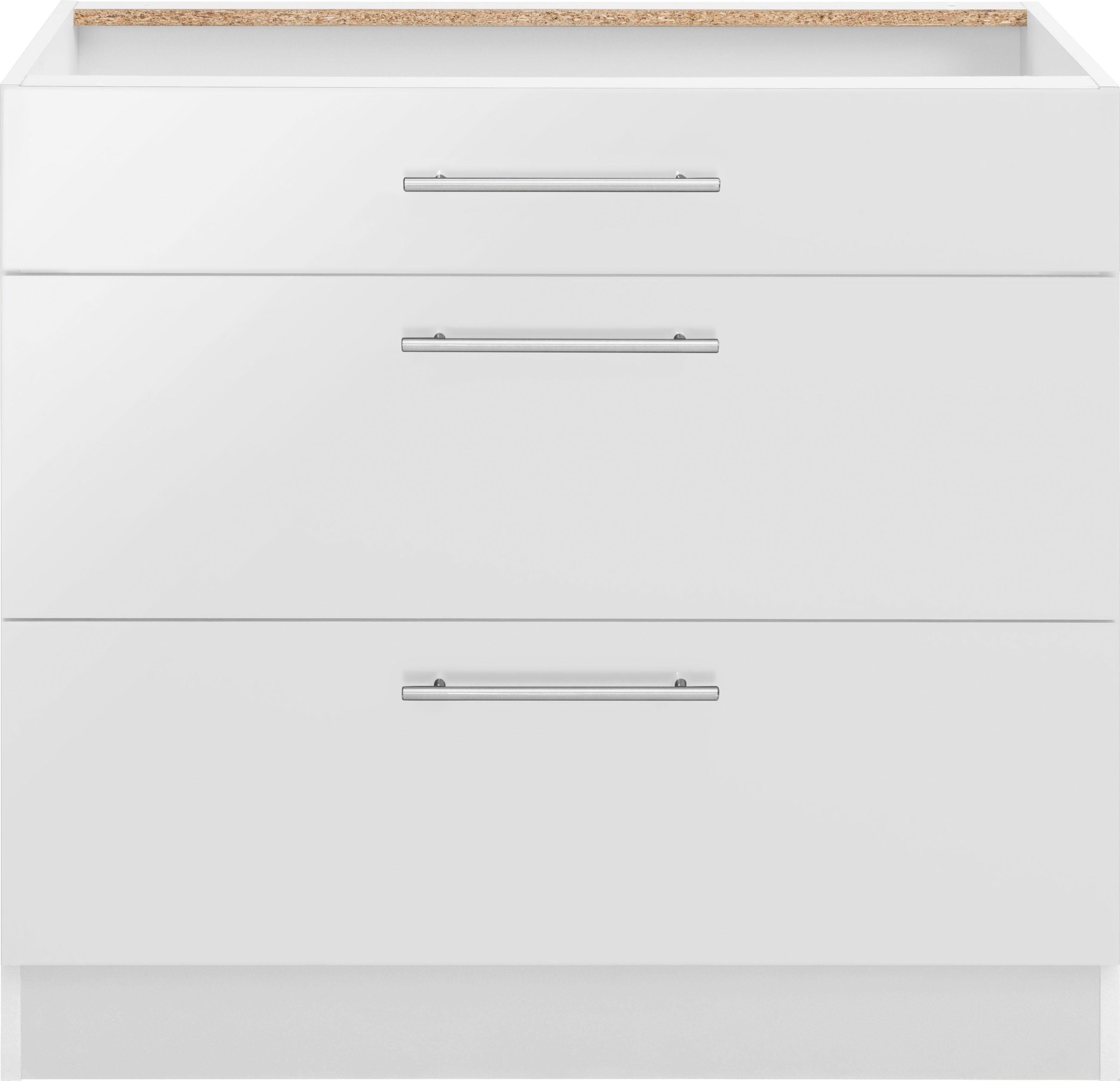 wiho Küchen Unterschrank "Cali" 90 cm breit, mit 2 großen Auszügen ohne Arb günstig online kaufen
