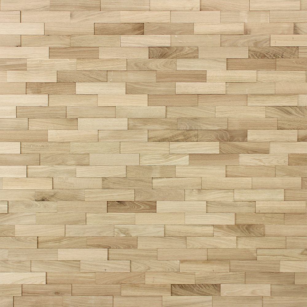 wodewa GmbH 3D Wandpaneel Vollholz - Serie 200 -, BxL: 5,00x20,00 cm, 0,01 qm, (Set, 100-tlg., 1 qm) 3D-Optik