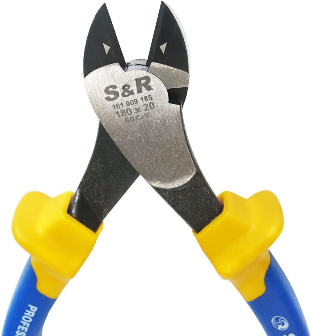 S&R Seitenschneider Kraft-Seitenschneider 180 x 20 mm, Cr-V, induktionsgehärtet, 1-tlg., hitzegehärtet, mit Mehrkomponenten-Hüllen