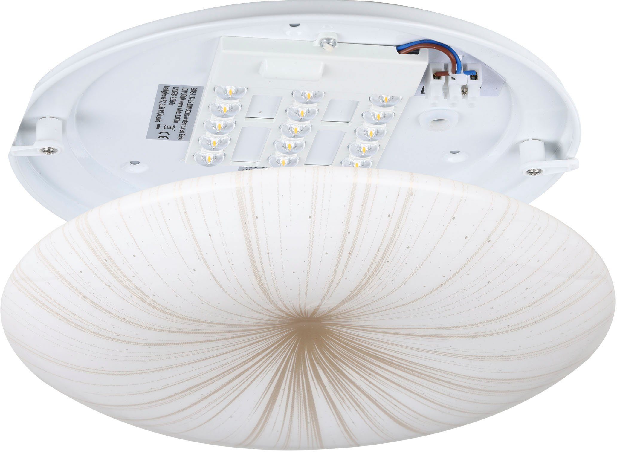 EGLO Deckenleuchte NIEVES 1, LED fest integriert, Warmweiß, Wohnzimmerlampe, Schlafzimmer, Küche, Flur, zeitloses Design