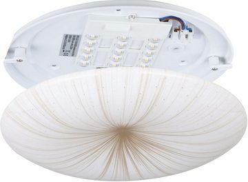 EGLO Deckenleuchte NIEVES 1, LED fest integriert, Warmweiß, Ø 31 cm, Deckenleuchte, Flurlampe in weiß und gold, Schlafzimmerlampe