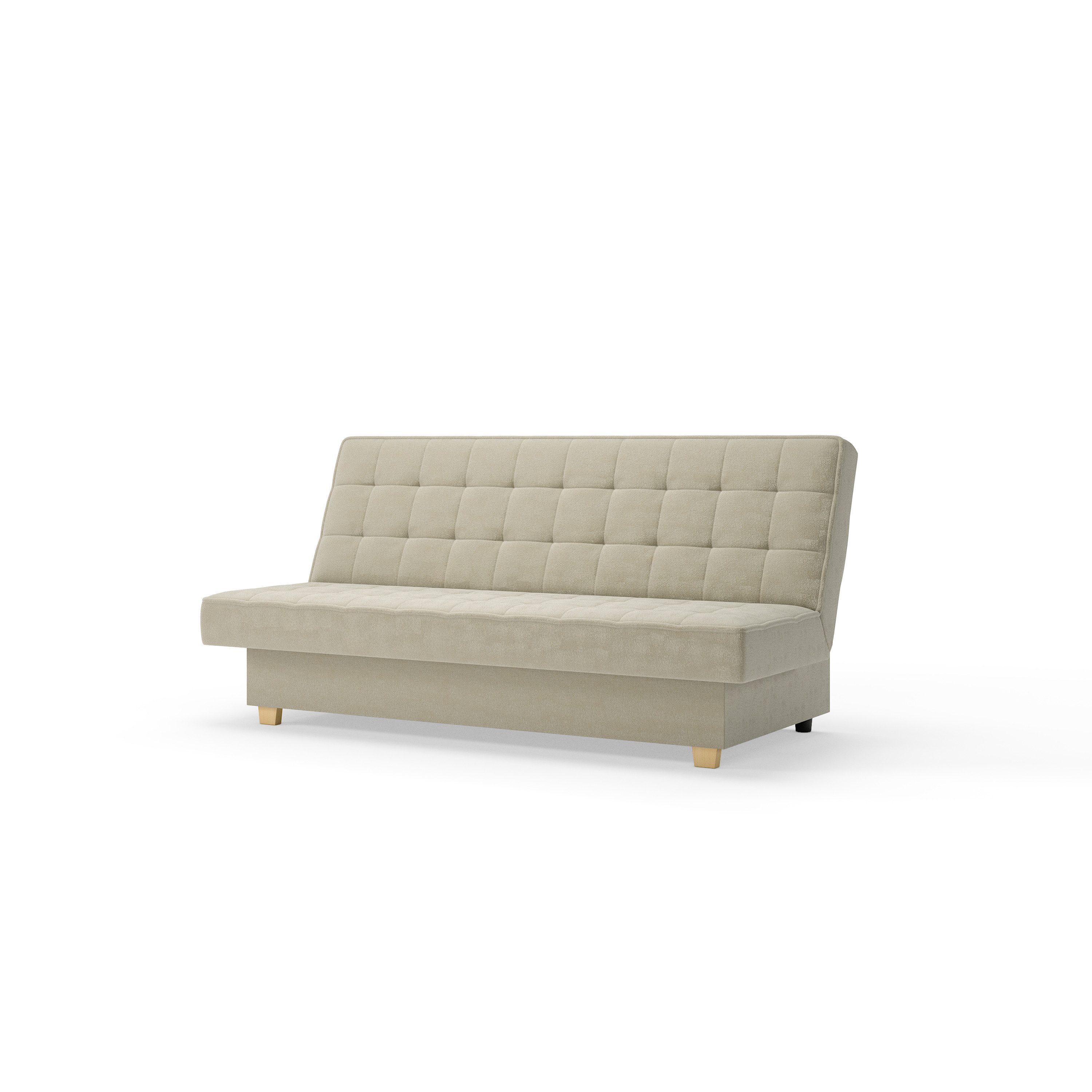 MOEBLO Schlafsofa BELFI, Clic-Clack Schlafsofa aus Webstoff für Wohnzimmer mit Federkern, Kipp- & Klappfunktion, modernes Polstersofa – Eleganz und Komfort vereint, (BxHxT):192x95x92 cm - mit Bettkasten und Schlaffunktion