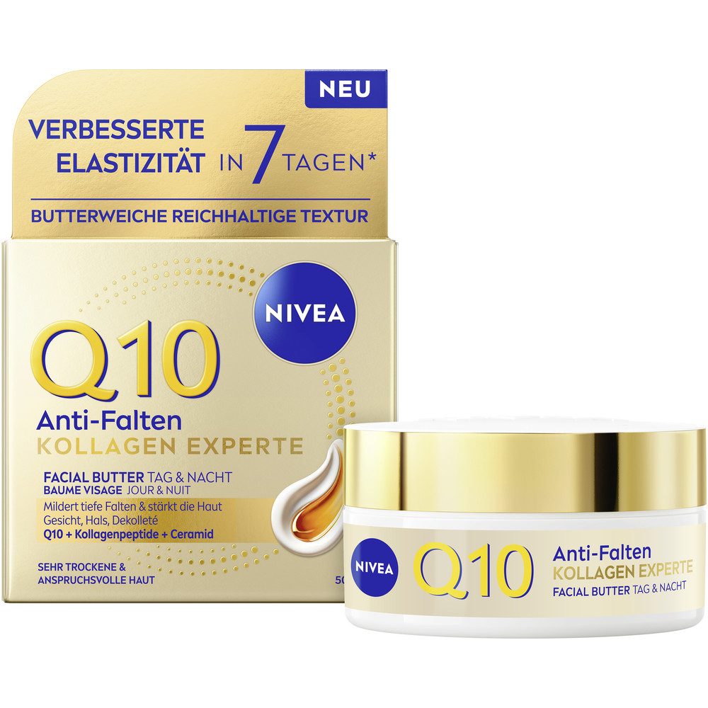 Nivea Gesichtspflege NIVEA Q10 Facial Butter Tag und Nacht, für sehr trockene und anspruchsvolle Haut, mit Q10, buttrige Textur