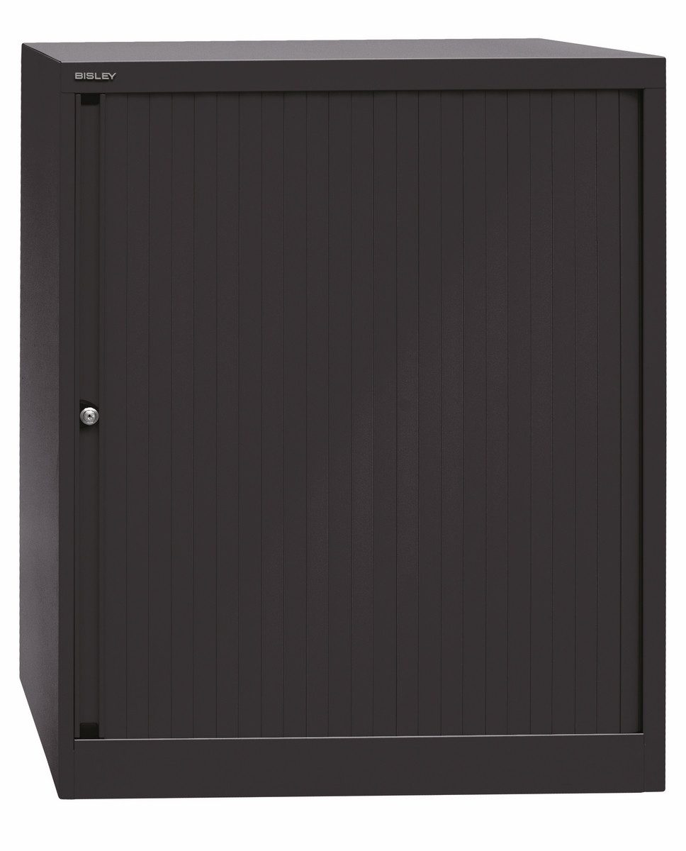Bisley Rollladenschrank Rollladenschrank EuroTambour in Schwarz - Maße: H 103 x B 80 x T 43 cm