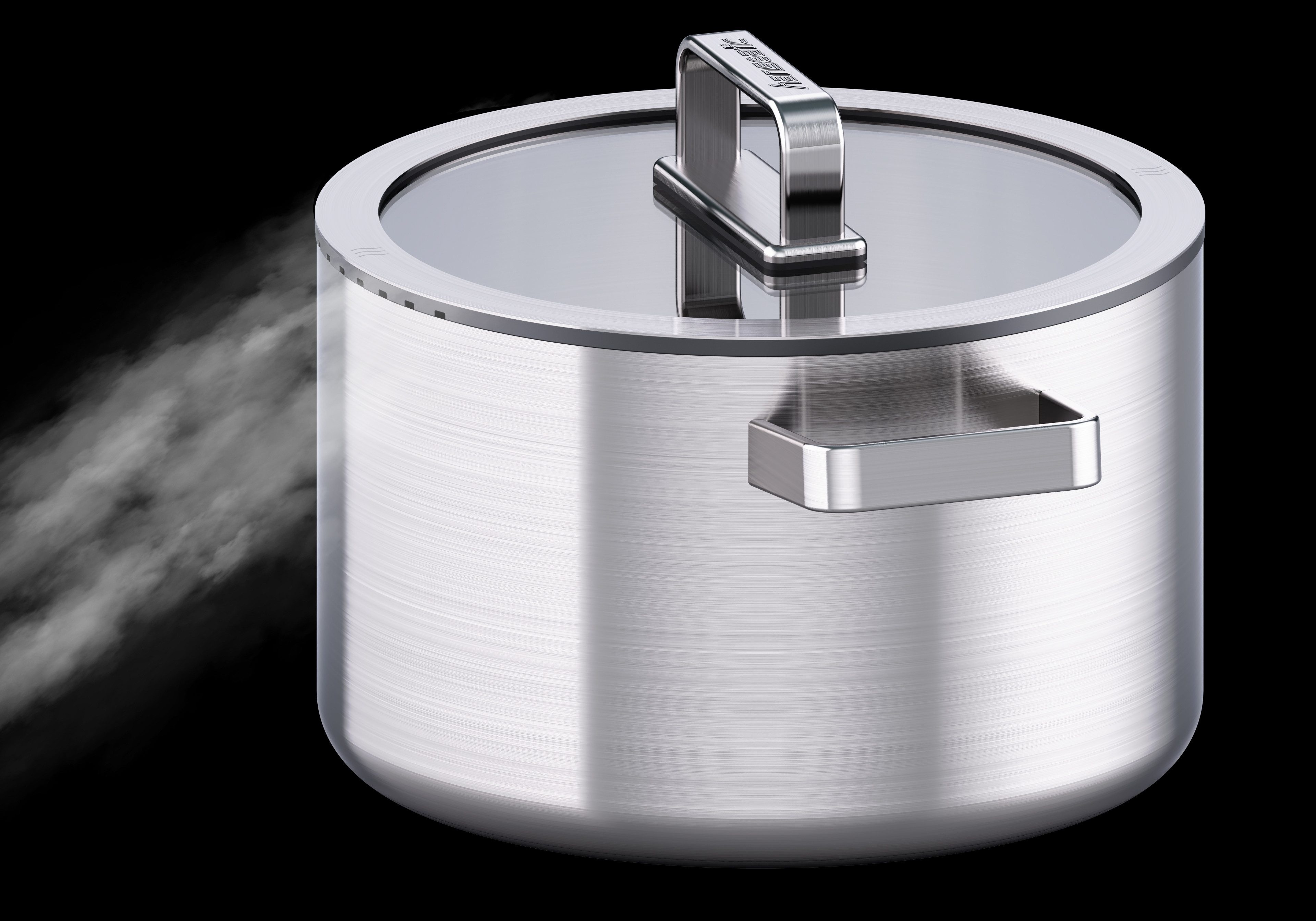 Hanseatic Topf-Set PREMIUM, Edelstahl (Set, 9-tlg., Kochtopf 1x 16 cm / 2x 20 cm / 1x 24 cm, Stielkasserolle 16 cm), handfreundliche Griffe, Literskala, Glasdeckel, Induktion