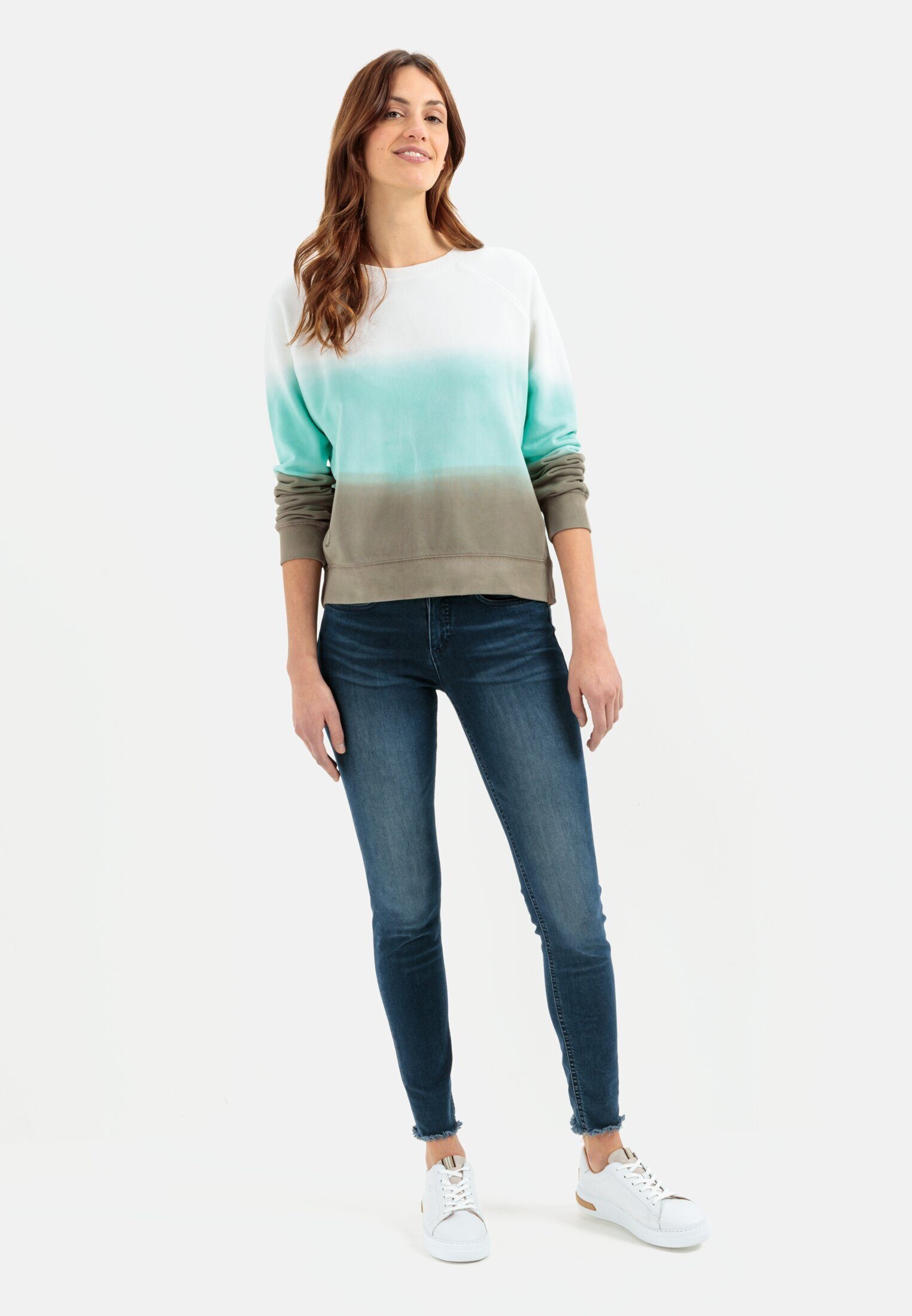 camel active Sweatshirt mit Dip-Dye-Effekt Langarm