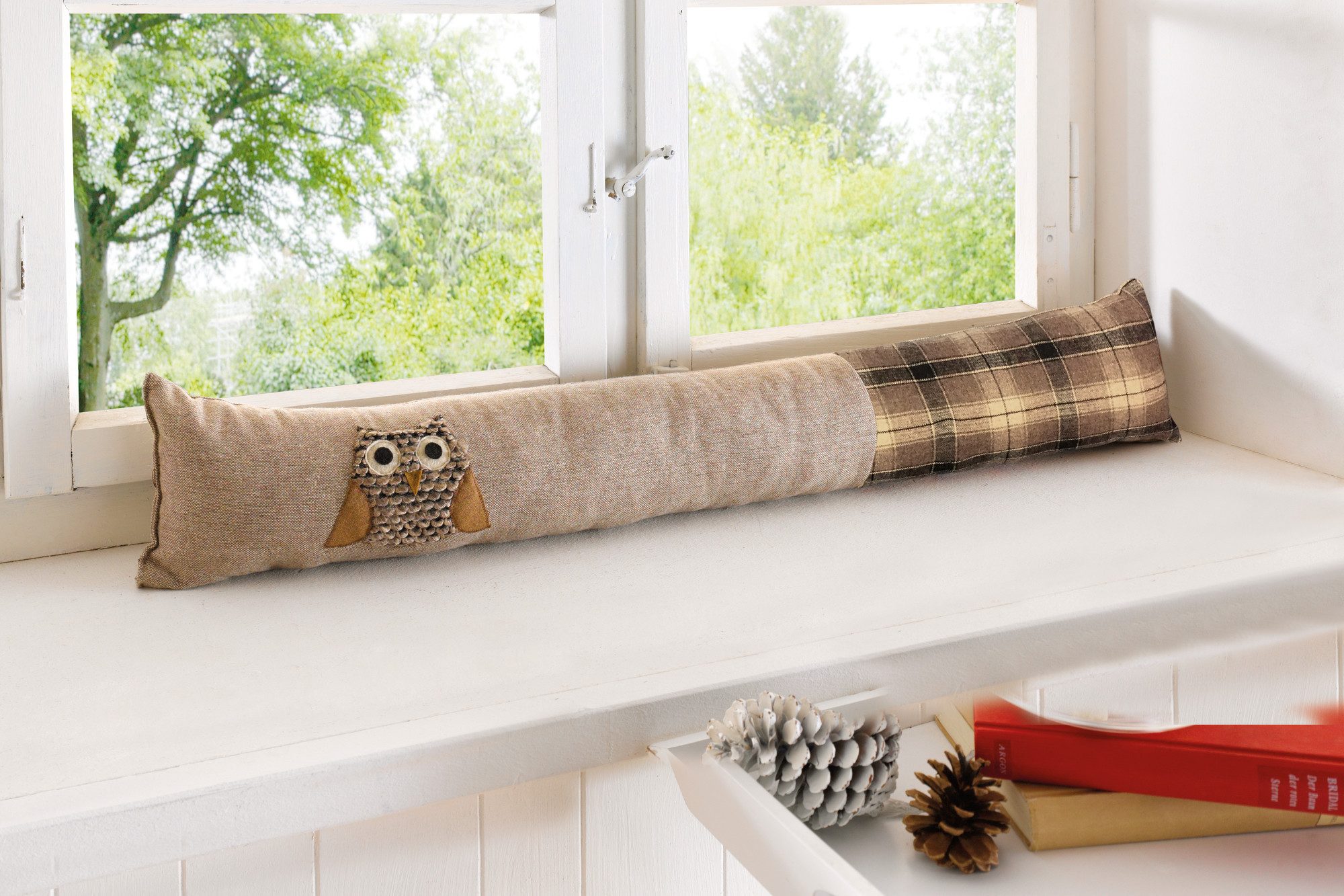 Frank Flechtwaren Türstopper, Zugluftstopper Eule