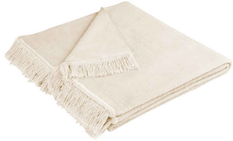 Sesselschoner Cotton Cover Biederlack, mit Fransen