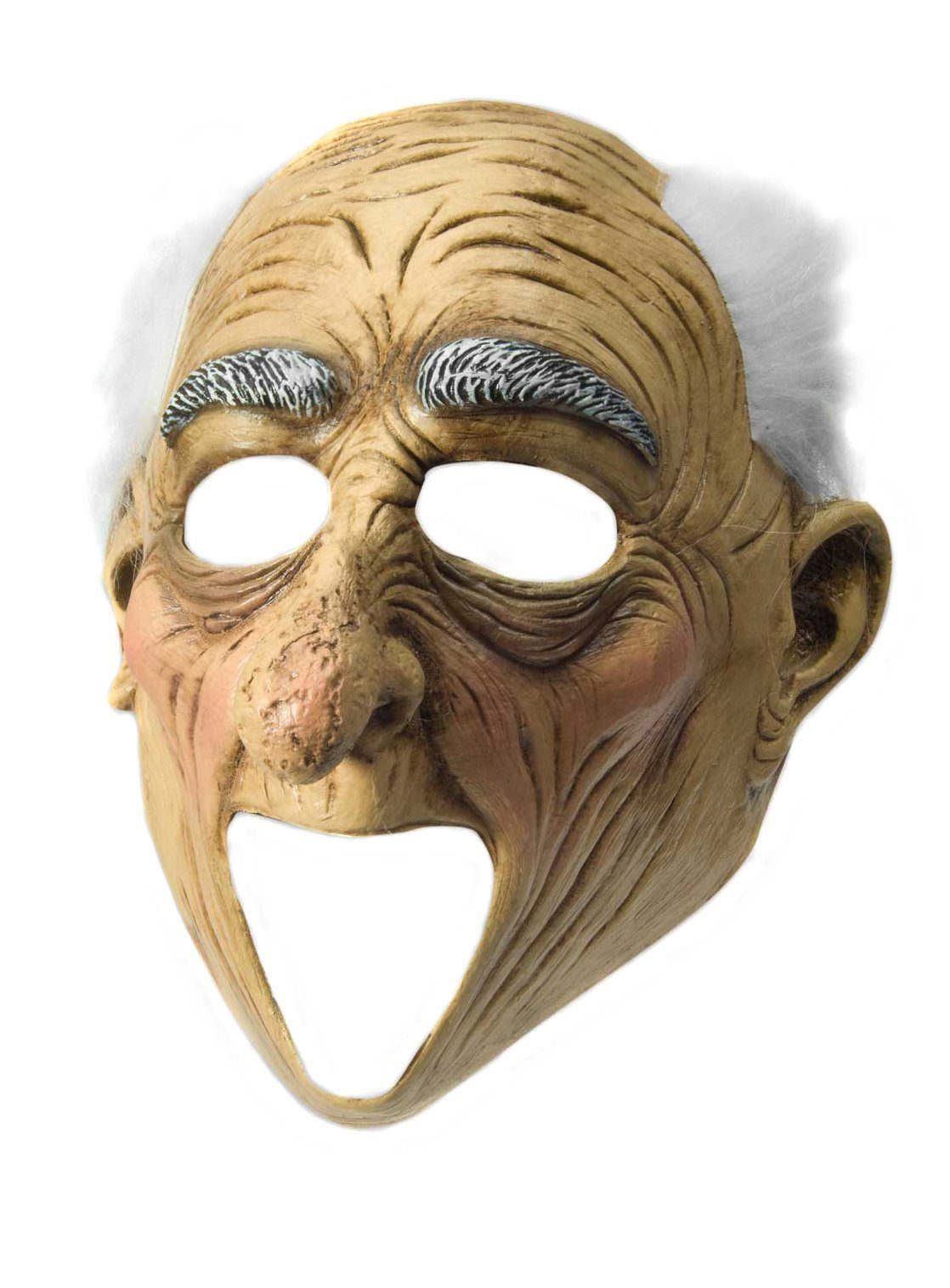 Verkleidungsmaske Erstaunter Opa - Halloween Fasching Kostüm Maske