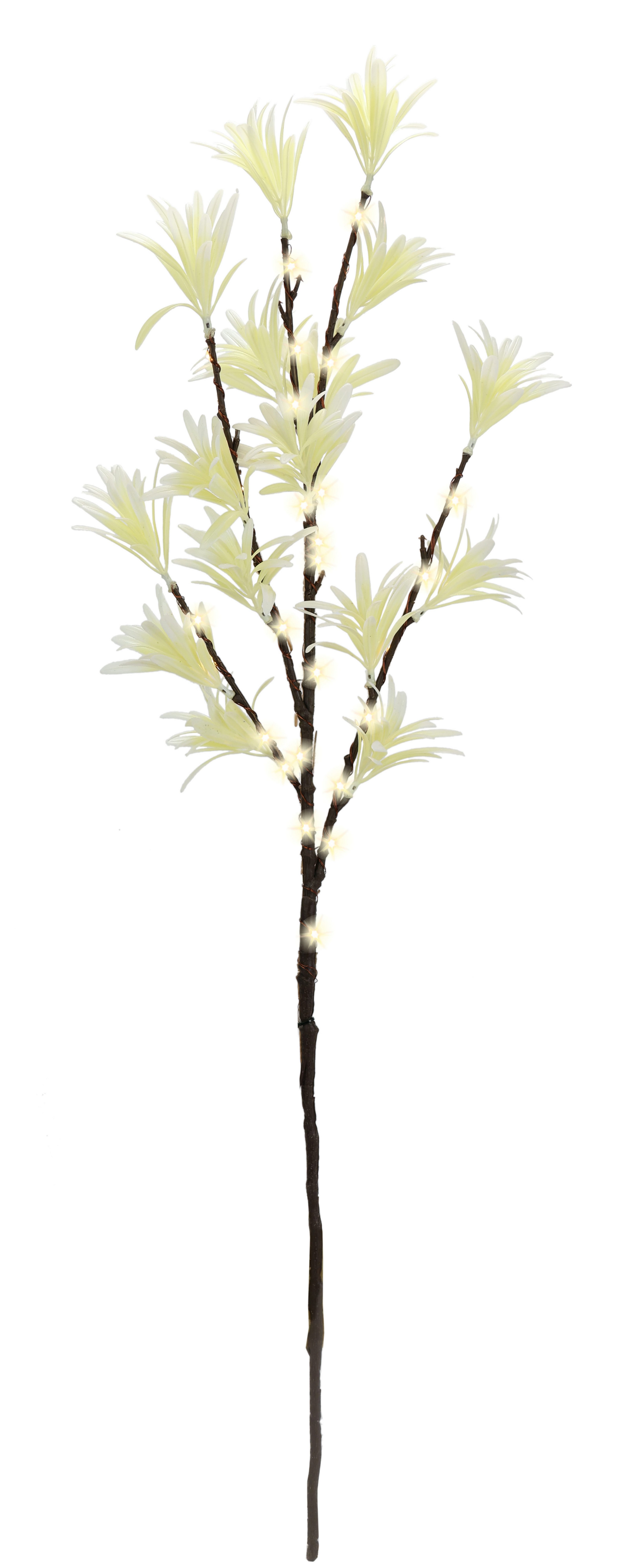 Kunstzweig LED-Dekozweig, I.GE.A., Höhe 90 cm, Batteriebetrieben Zweig mit Timer Warmweiß Dekoblume Kunstblume