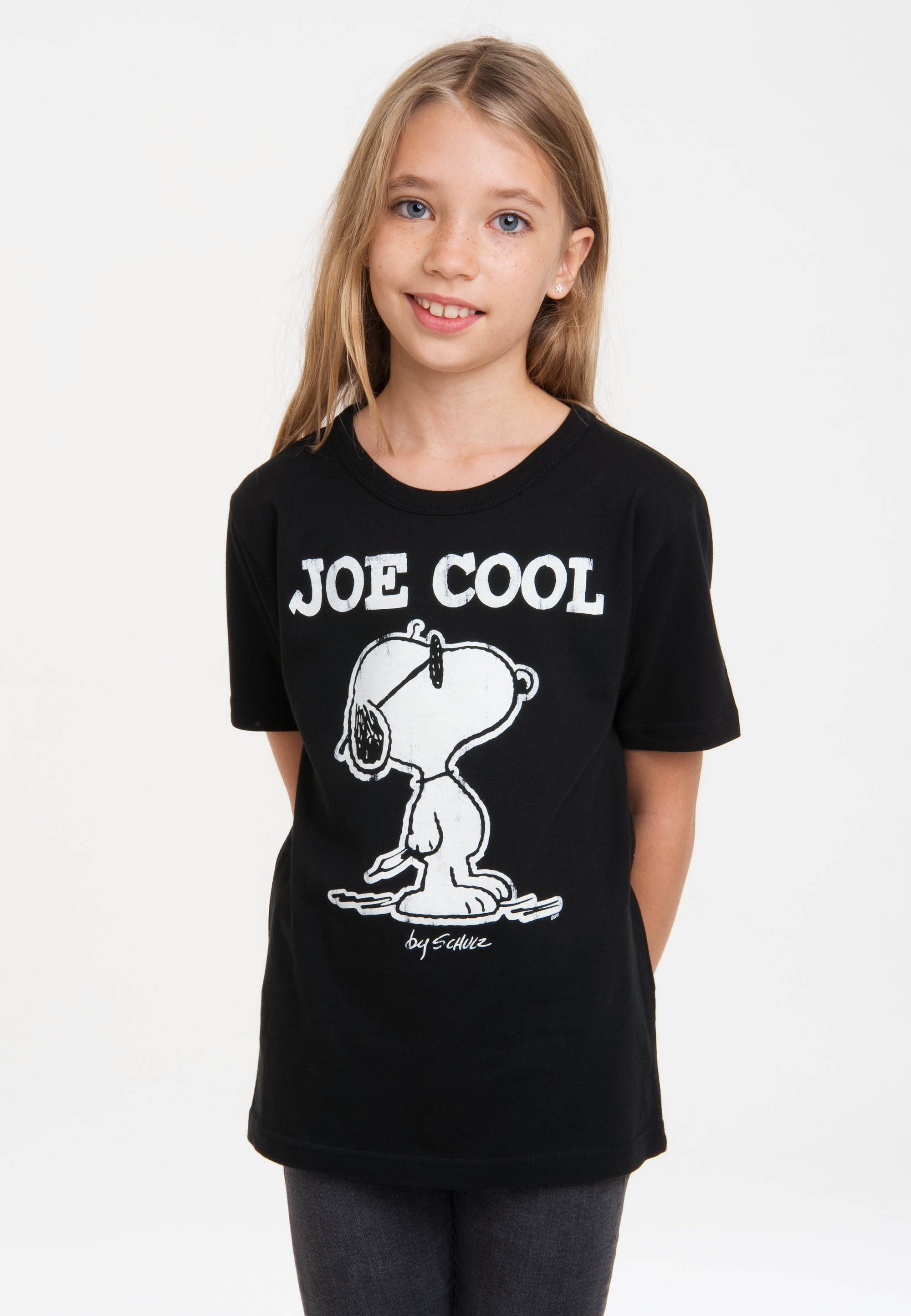 mit Shirt Peanuts Print, lizenziertem Logoshirt Niedliches T-Shirt Kinder T- LOGOSHIRT Snoopy für von –
