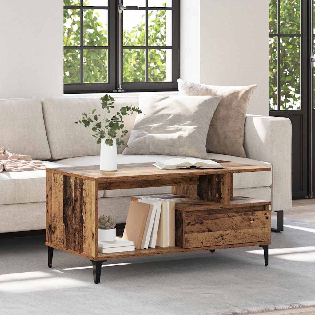 vidaXL Couchtisch Couchtisch Altholz 90 x 49 x 45 cm Holzwerkstoff (1-St)