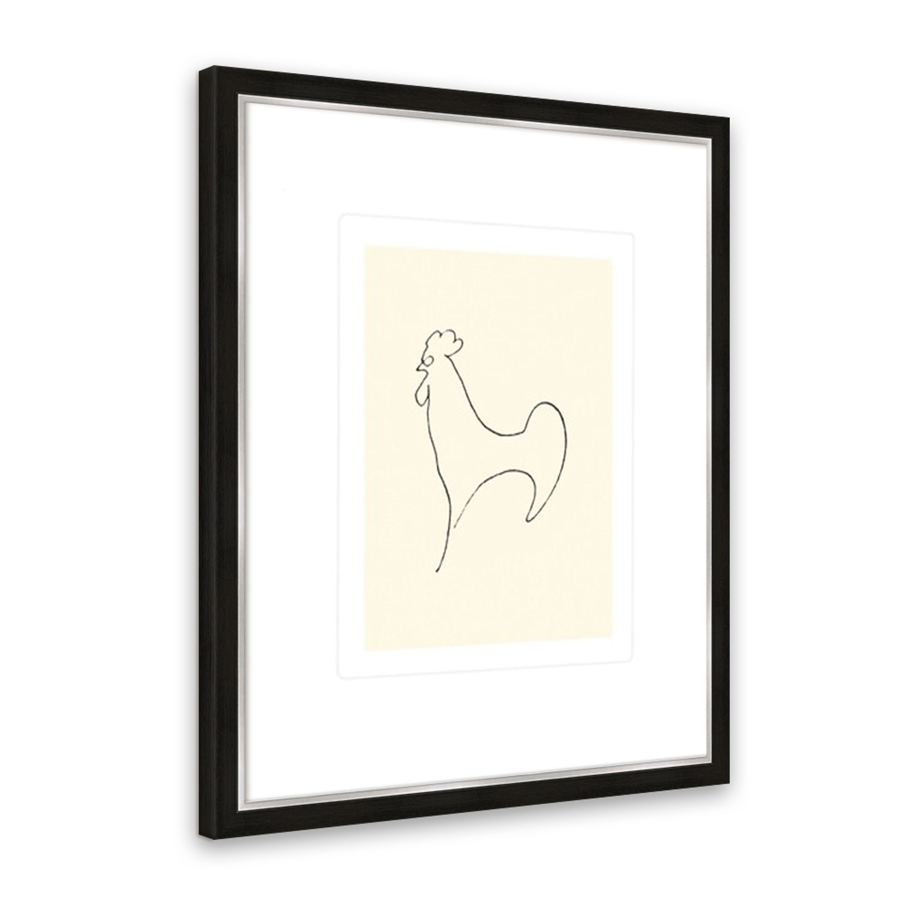 Picasso mit Wandbild mit Rahmen / Rahmen Bild 53x63cm Poster artissimo Pablo Bild gerahmt /