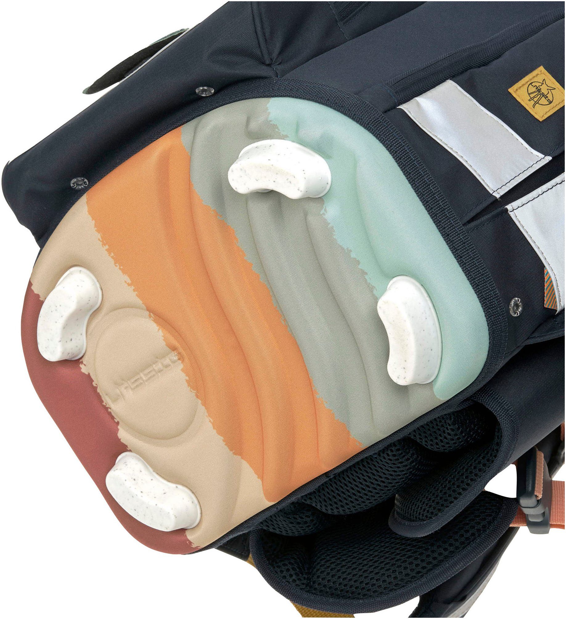 LÄSSIG Schulranzen Unique, Boxy, Ocean Edition, dark blue (Set, 7-tlg), PETA-approved vegan; aus recycelten PET-Flaschen