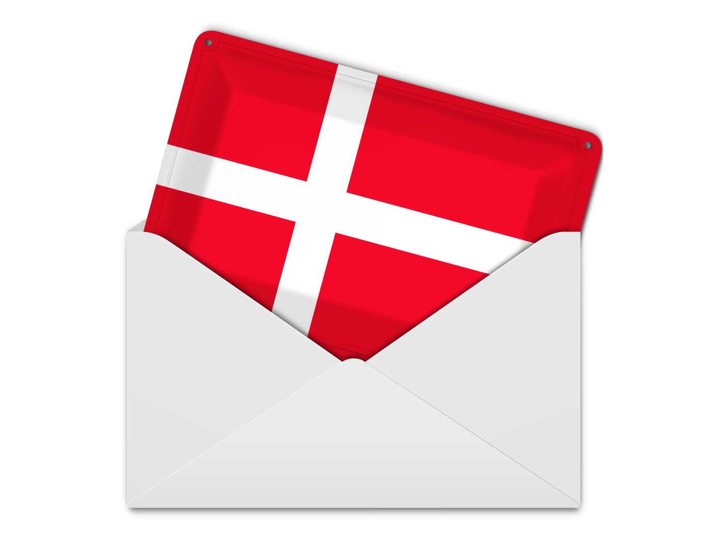 Femer GmbH Postkarte Flagge Dänemarks 14x10 cm Flag of Denmark, unfrankiert