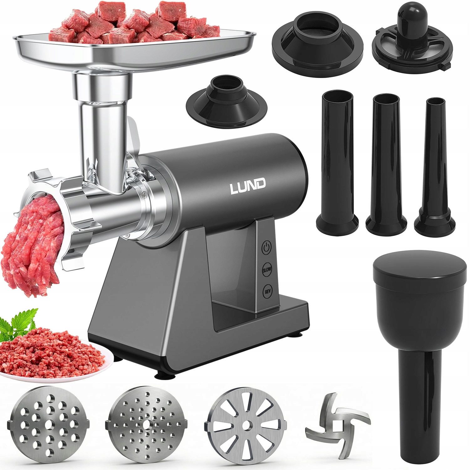 Lund Fleischwolf Fleischwolf DC 550 W, 3–4 kg/min, 550 W, Profigerät
