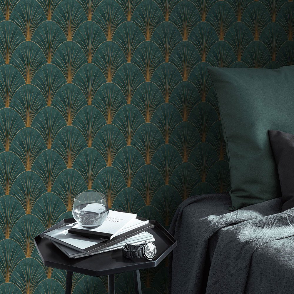 Erismann Vliestapete Art Deco Fächer Motiv günstig online kaufen