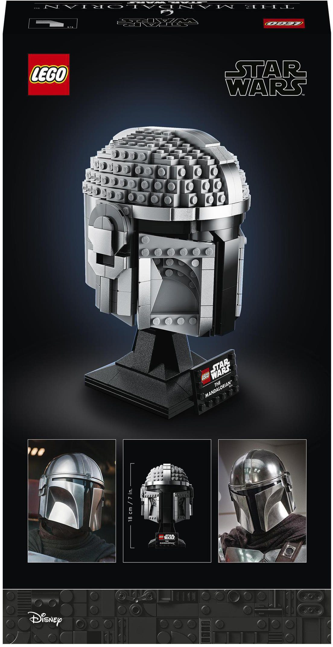 LEGO® Konstruktionsspielsteine Mandalorianer Helm (75328), LEGO® Made Europe (584 Star in Wars™, St)