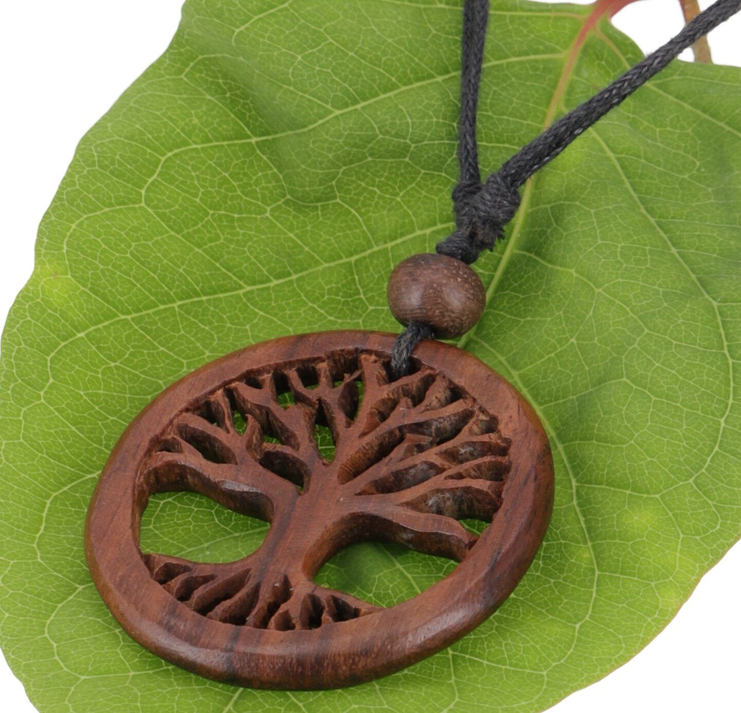 Guru-Shop Perlenkette Ethno Holzschmuck Kette, Surferkette - Tree of..