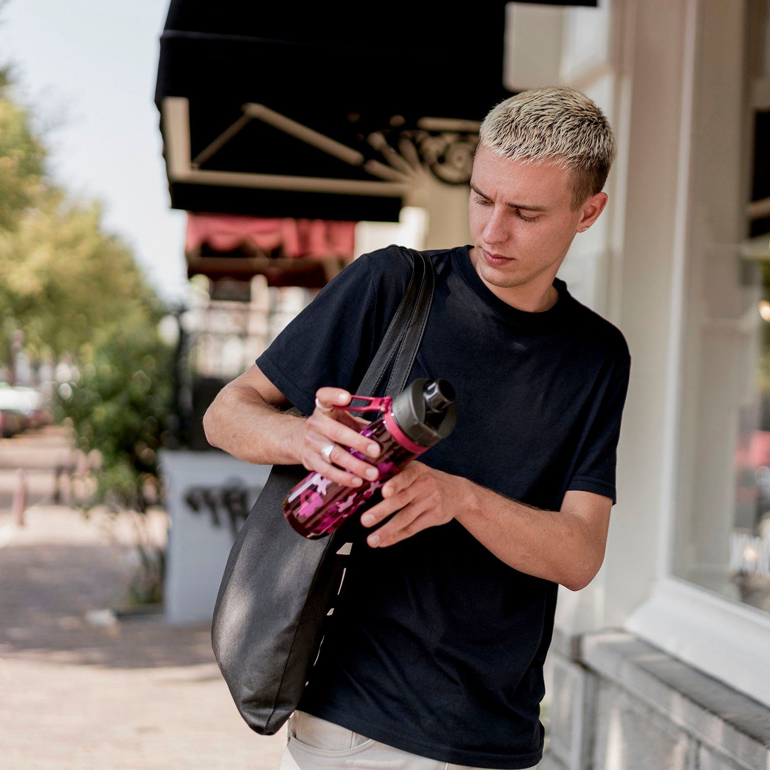 aladdin Trinkflasche Sports Tracker, Kunststoff, auslaufsicher, 0,8 Liter