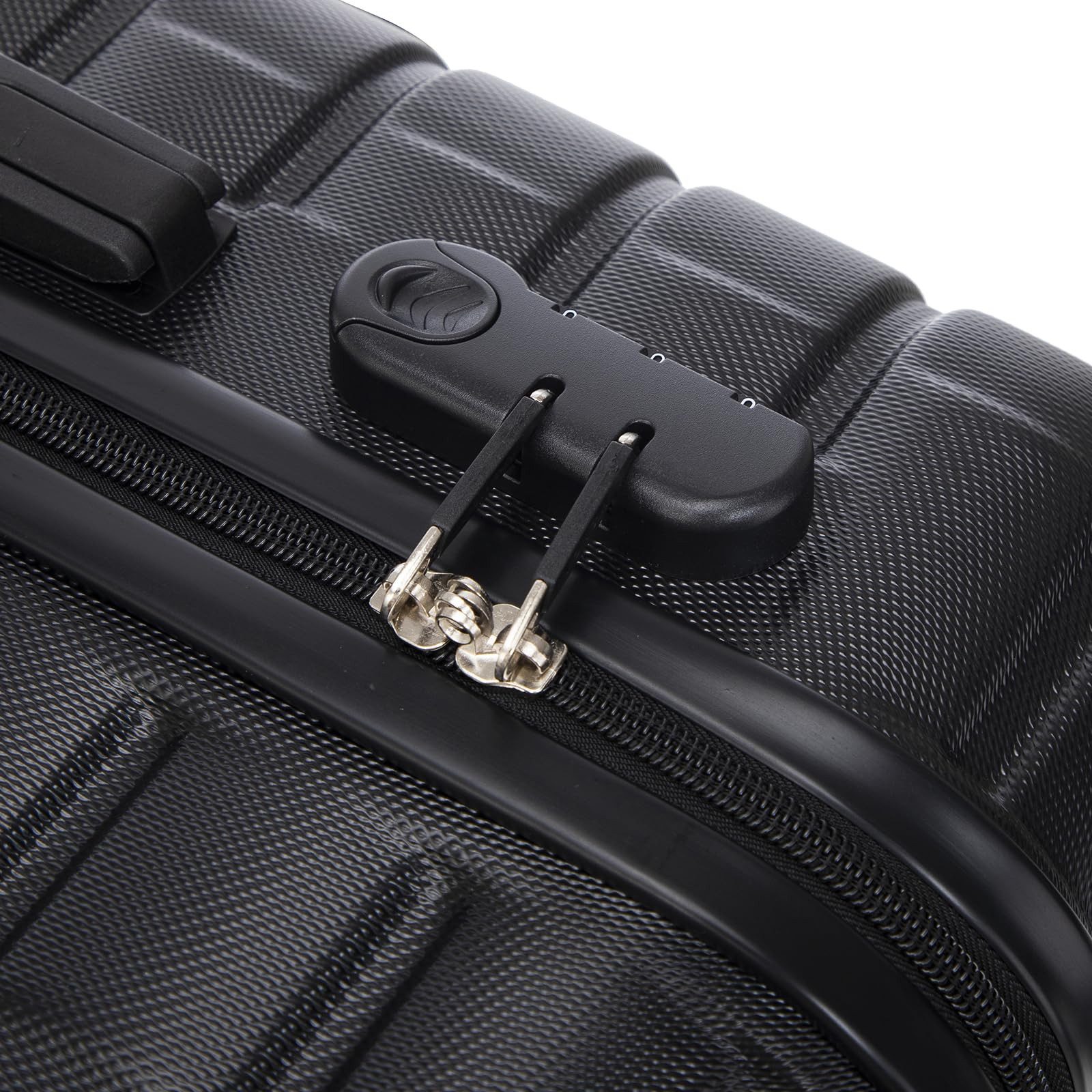YONSLY Kofferset Reisekoffer Trolley Rollkoffer Hartschale in Größen S/M/L/XL, 4 Rollen, (Einzelkoffer, 1 tlg., Größe wählbar: S, M, L oder XL), aus ABS mit Zahlenschloss, 360°-Rollen und weichem Gummigriff