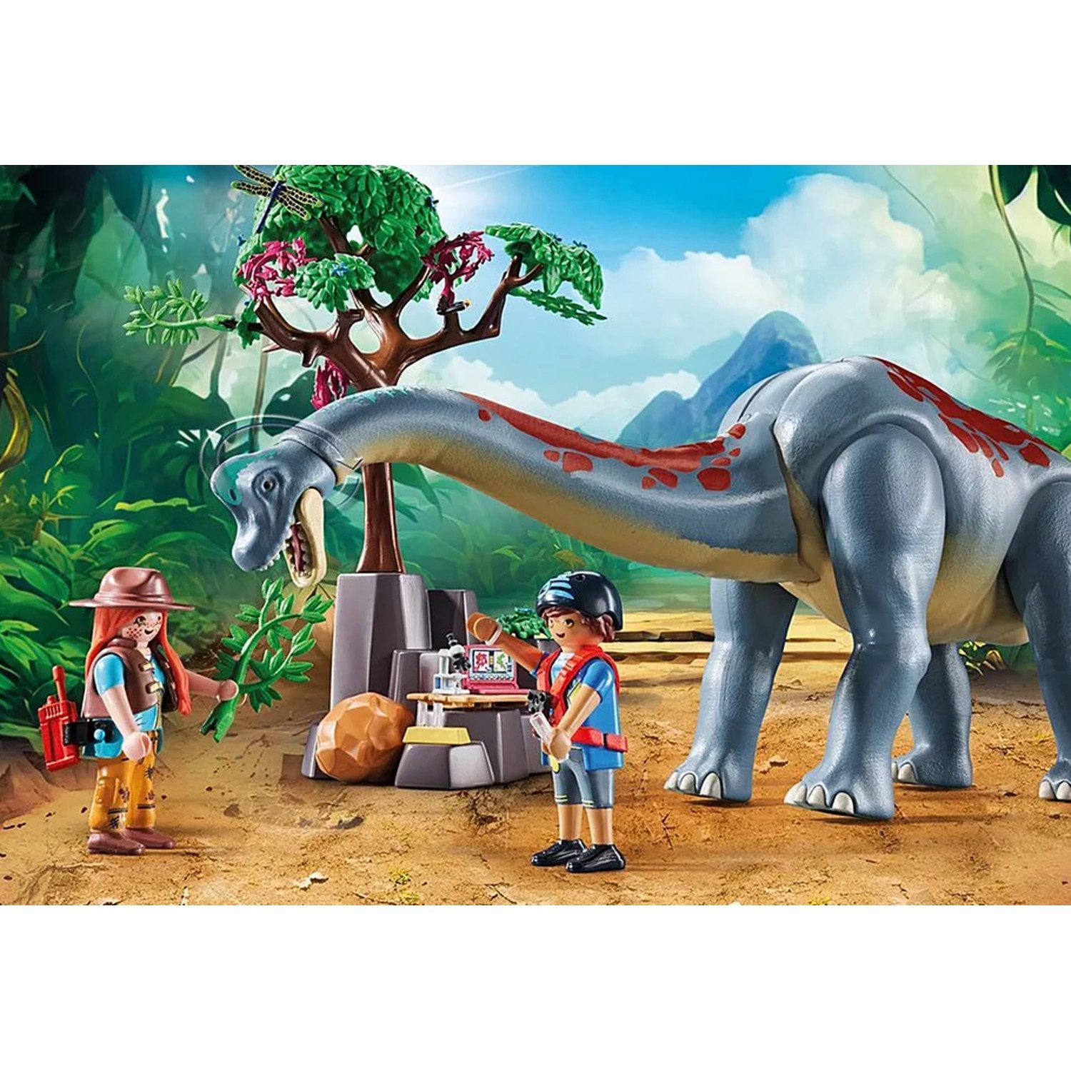 Playmobil® 71819 Dinos Brachiosaurus-Begegnung mit Luftkissenboot Konstruktions-Spielset – Bild 4 von 5