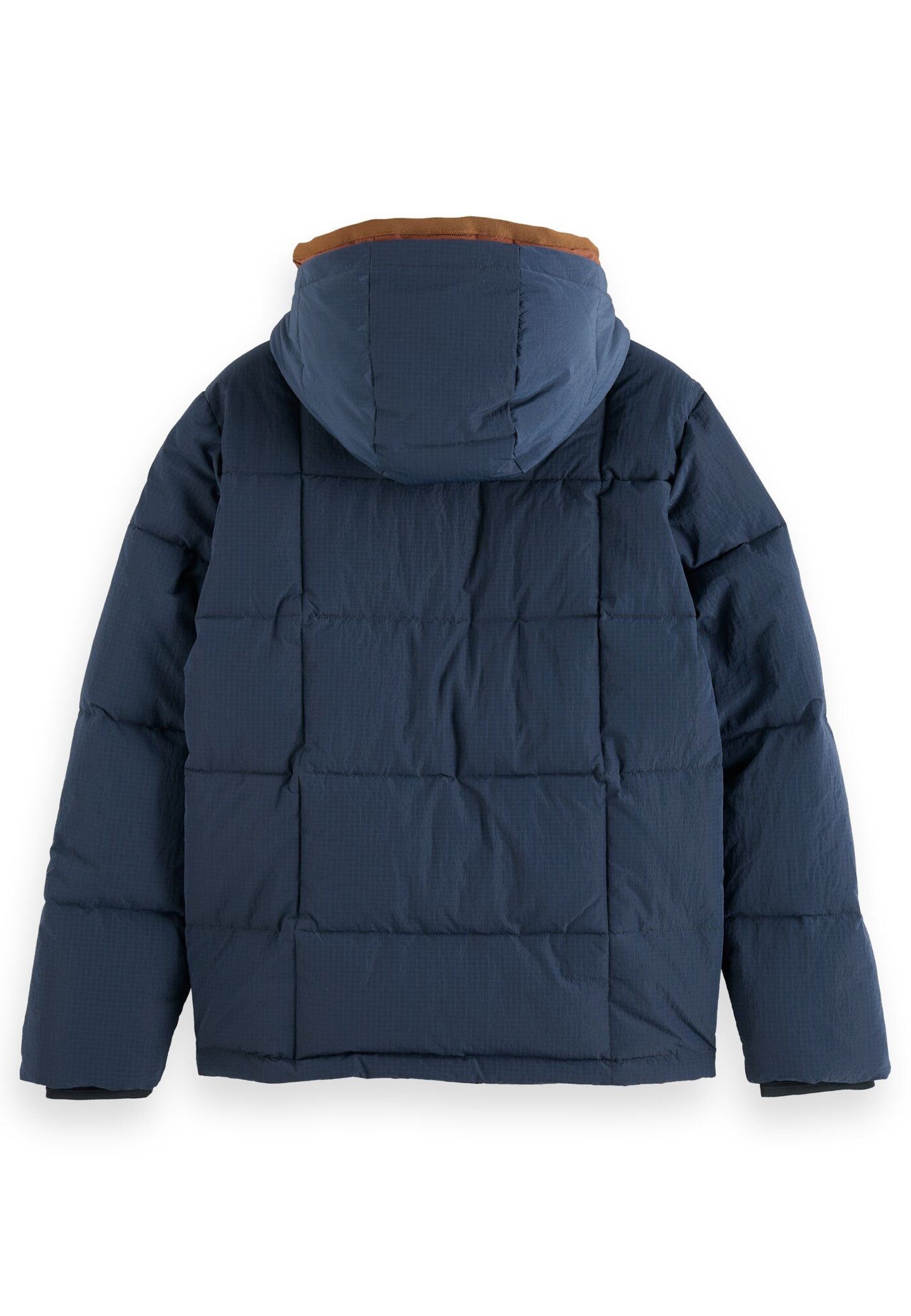 Scotch & Soda gefütterte Jacket Steppjacke (1-St) Jacke blau Warm Hooded mit Puffa