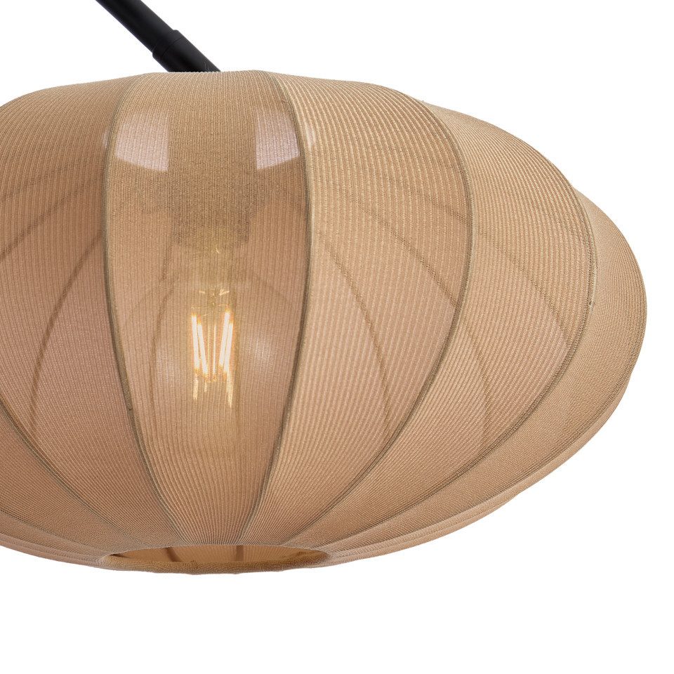 Qazqa Stehlampe Bida, ohne Leuchtmittel, E27, Schwarz, Japandi, Stahl, 1-fl günstig online kaufen