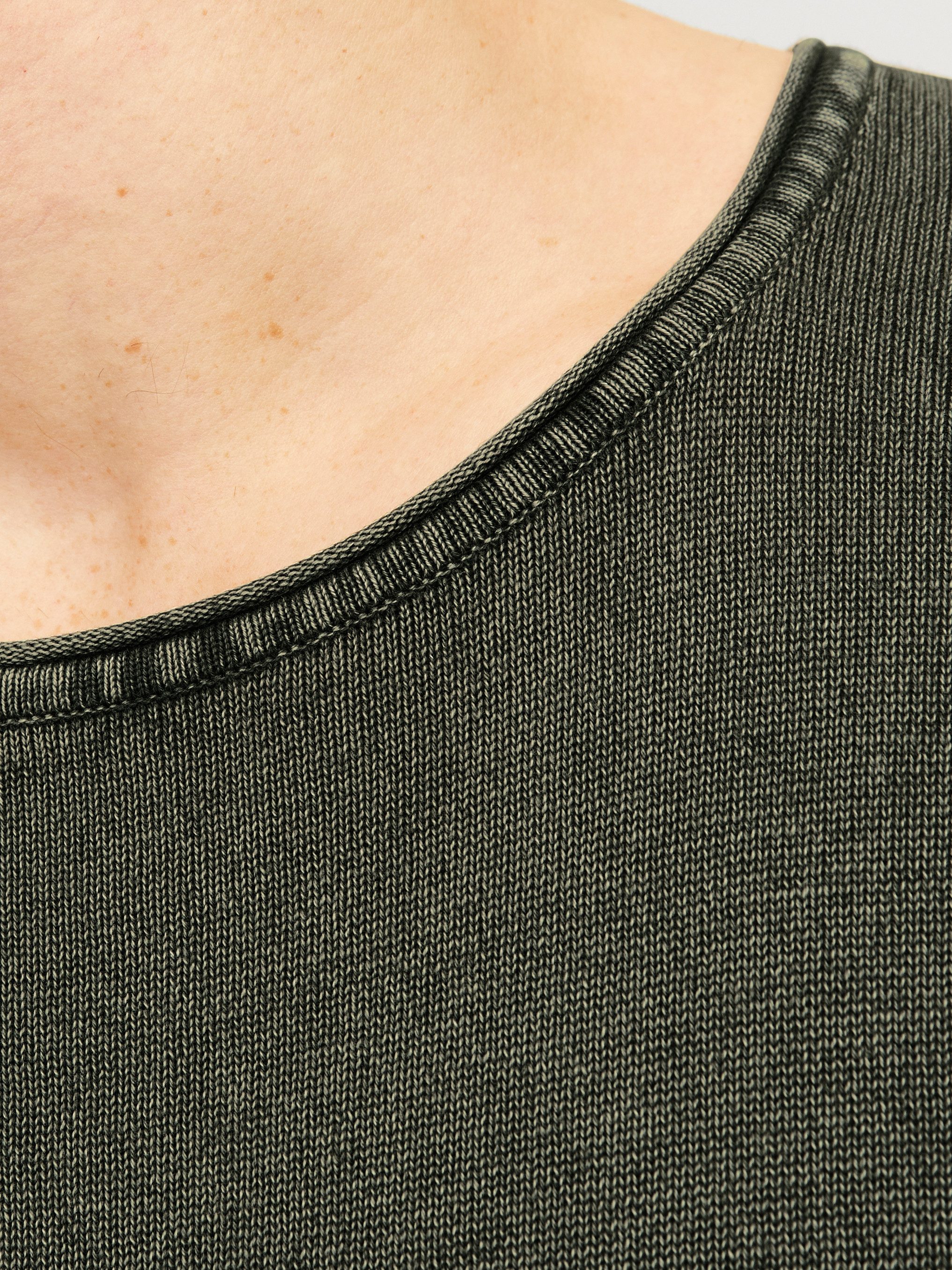 Jack & Jones Rundhalspullover JJELEO KNIT CREW NECK NOOS Baumwolle, regular fit