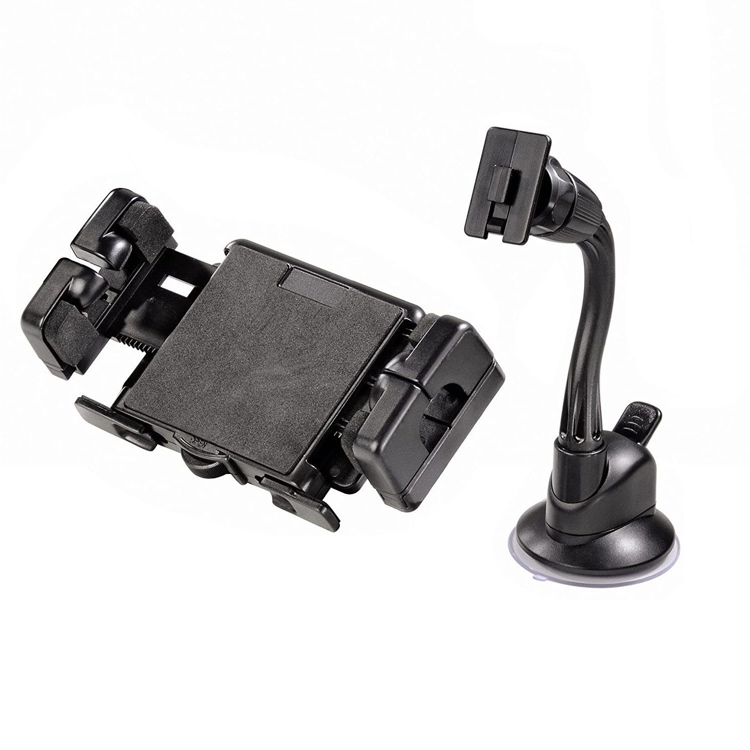 Hama Halterung Universal 2in1 Handy-Halterung Navi-Halter, (Schwanenhals Auto-Scheibe Saugnapf 360-Grad Einstellbar)