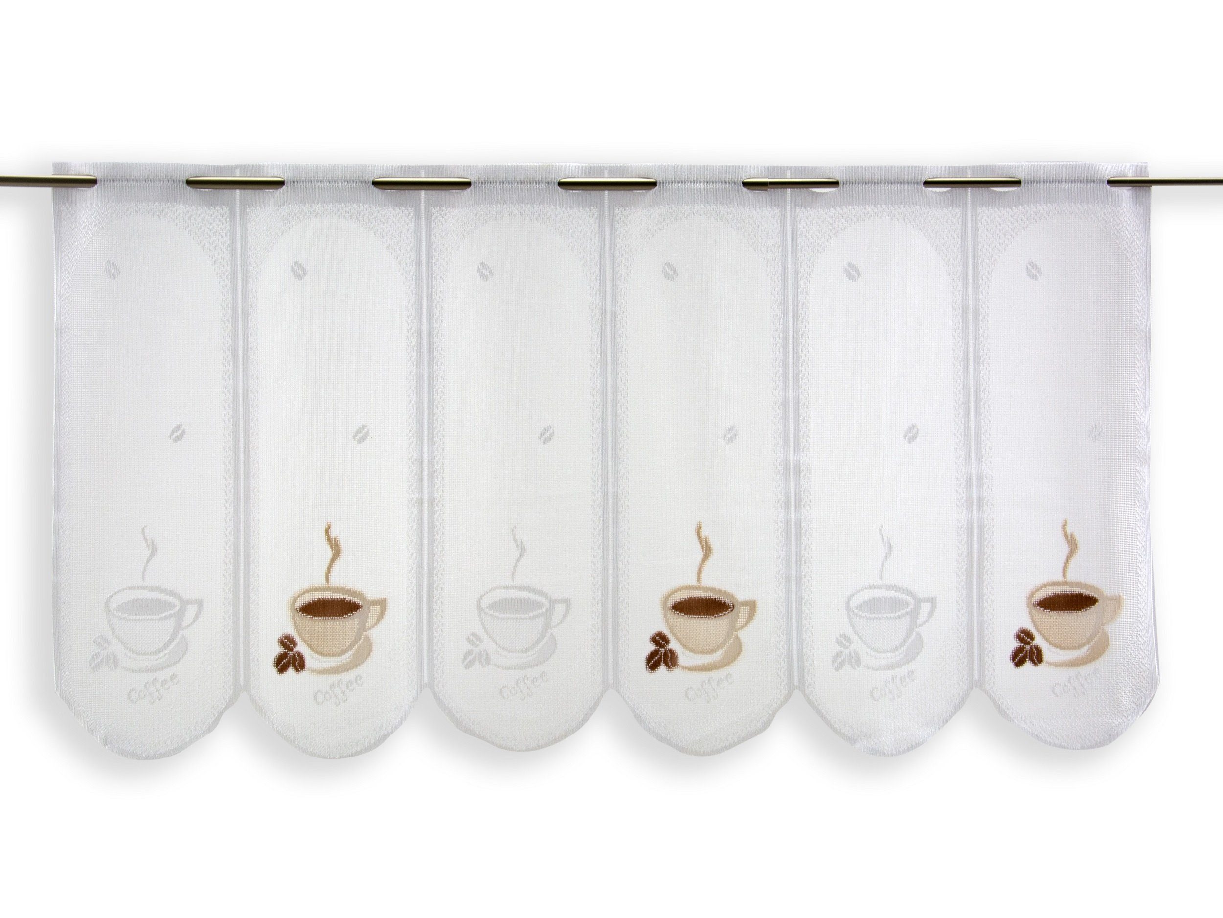 Clever-Kauf-24 Scheibengardine Scheibengardine Kaffee Tasse, Höhe günstig online kaufen