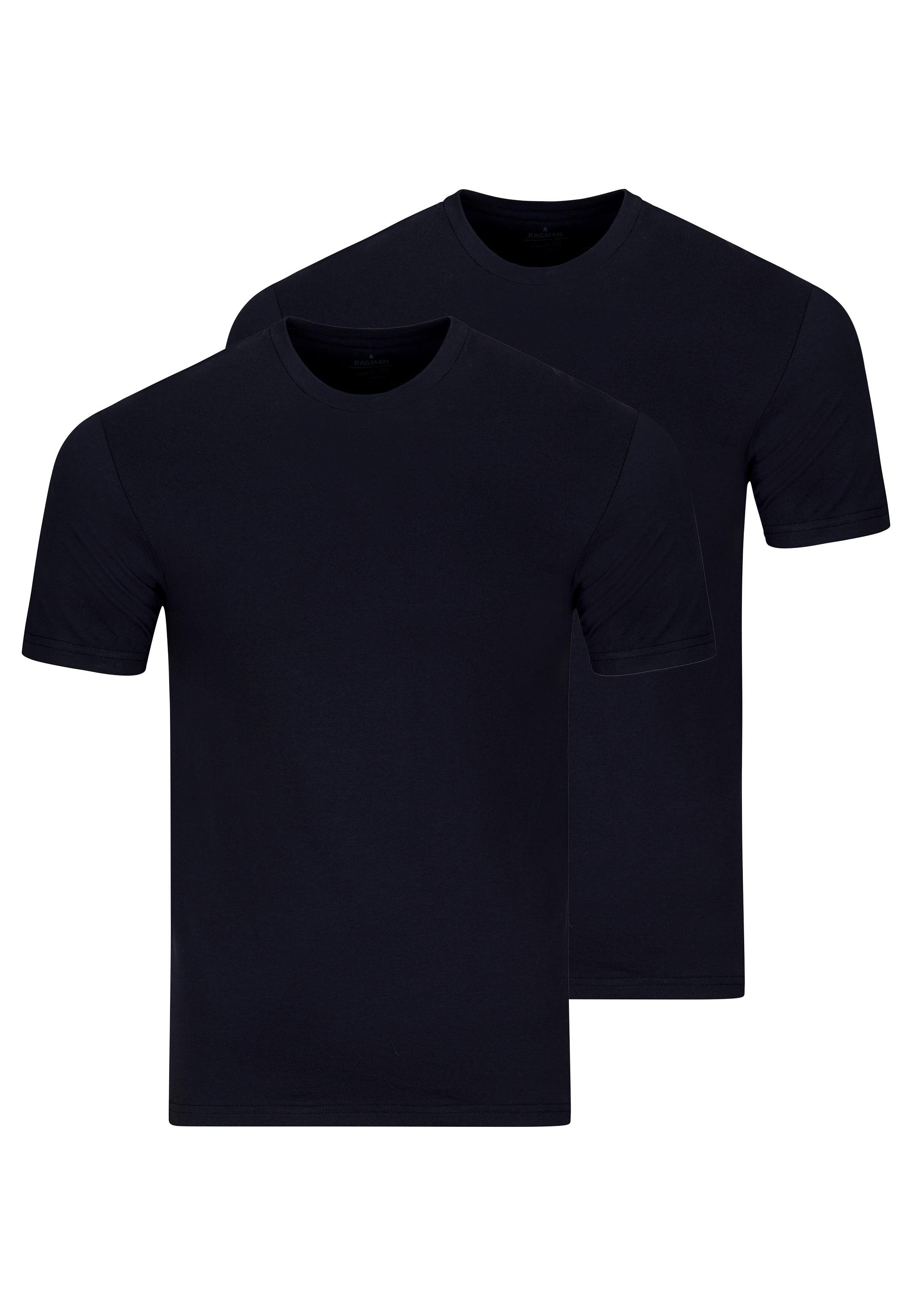 RAGMAN Unterhemd 2er Pack Basic (Spar-Set, 2-St) Unterhemd / Shirt Kurzarm - Baumwolle - Atmungsaktiv