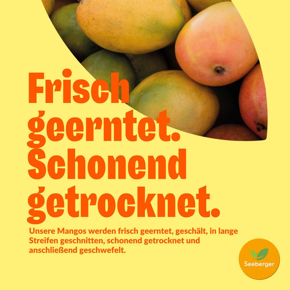 Seeberger Snacks Trockenfrüchte Seeberger Mango Multipack - 6 x 100 g, 100 g – Bild 4 von 5