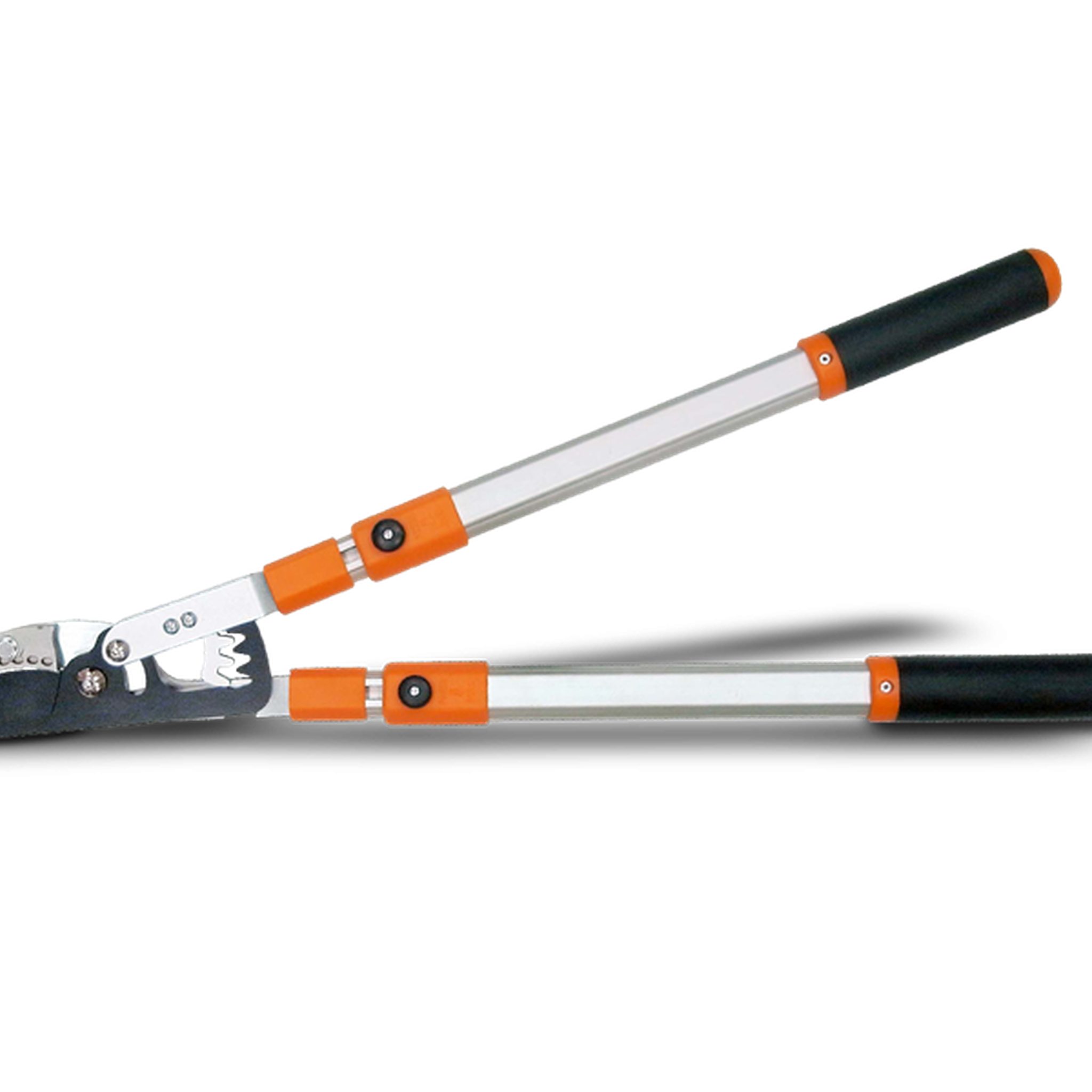 Hecht Astschere Getriebe Amboss Schere 70 - 104 cm Länge Stahlklinge, Gummigriff, Aluminiumdesign