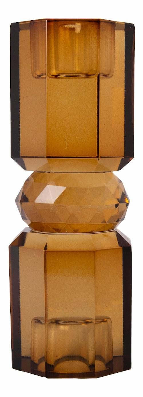 EJA International Kerzenhalter Kristall - Braun (1 St), 15 x 5,5 x 5,5 cm