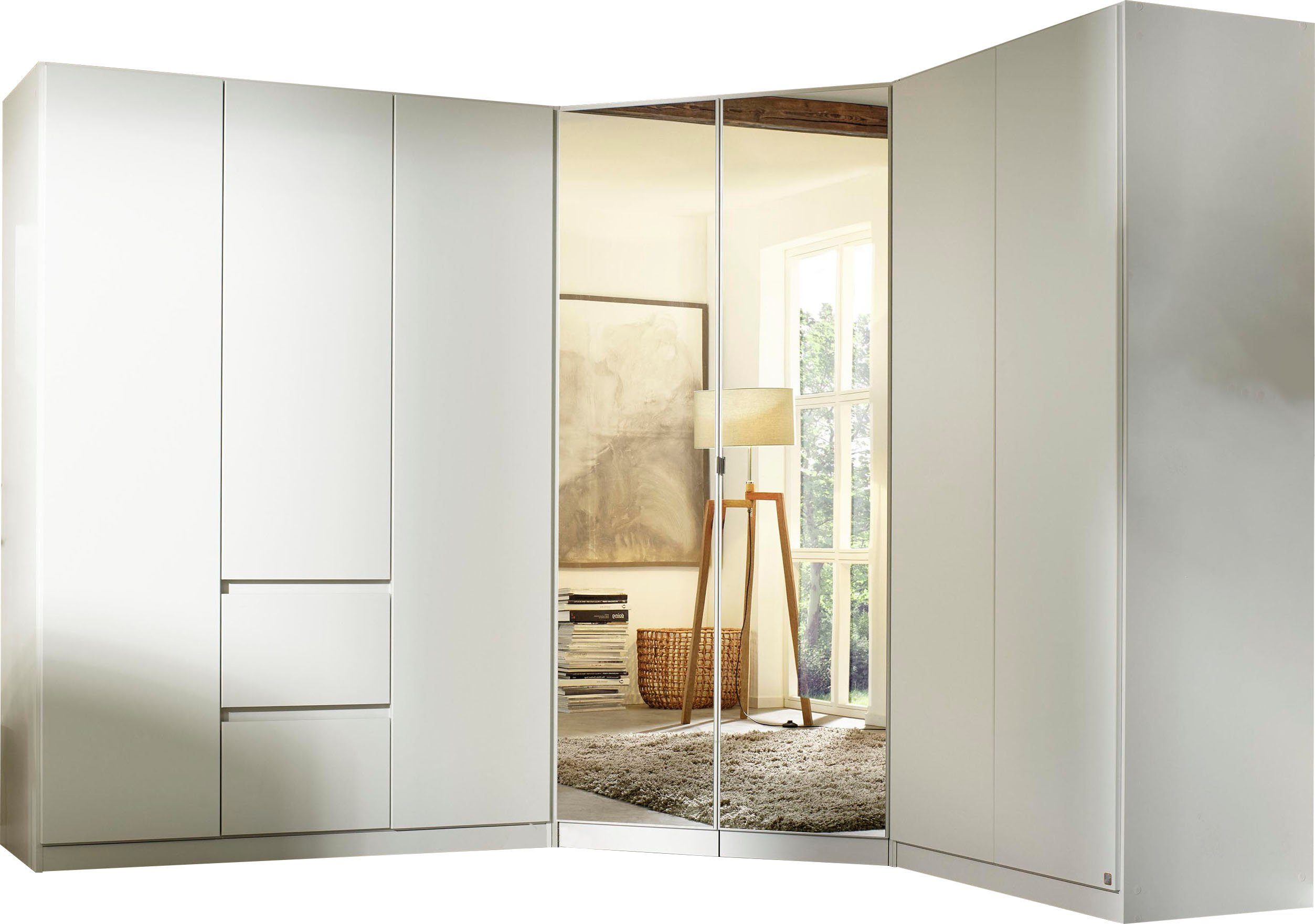 rauch Schrank-Set Kleiderschrank Schrank Garderobe Wäscheschrank Ankleide NIDDA, (Set, Größe 253x208 cm), grifflose Front sowie Push-to-Open Funktion MADE IN GERMANY