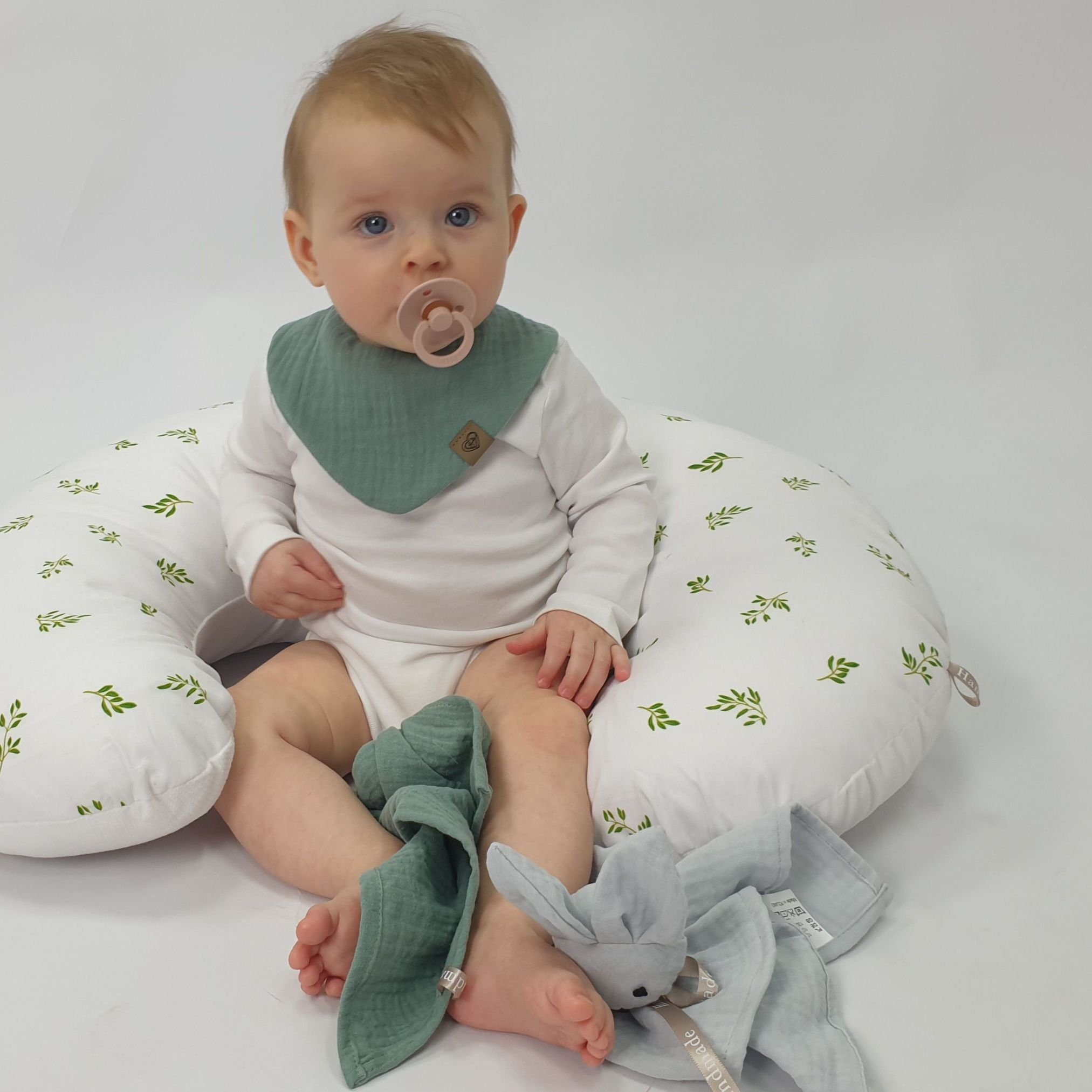 Babymajawelt Neugeborenen-Geschenkset Musselin Geschenk Set 4 tlg Beißring Knistertuch etc. (Motorik & Sinne Set, 4-tlg., 4 Teile: Beißring, Beißtuch, Kuscheltier, Musselintuch) Geschenk zur Geburt, Erstausstattung Besonders Weich & Zart